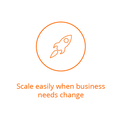 scale easily when business needs change